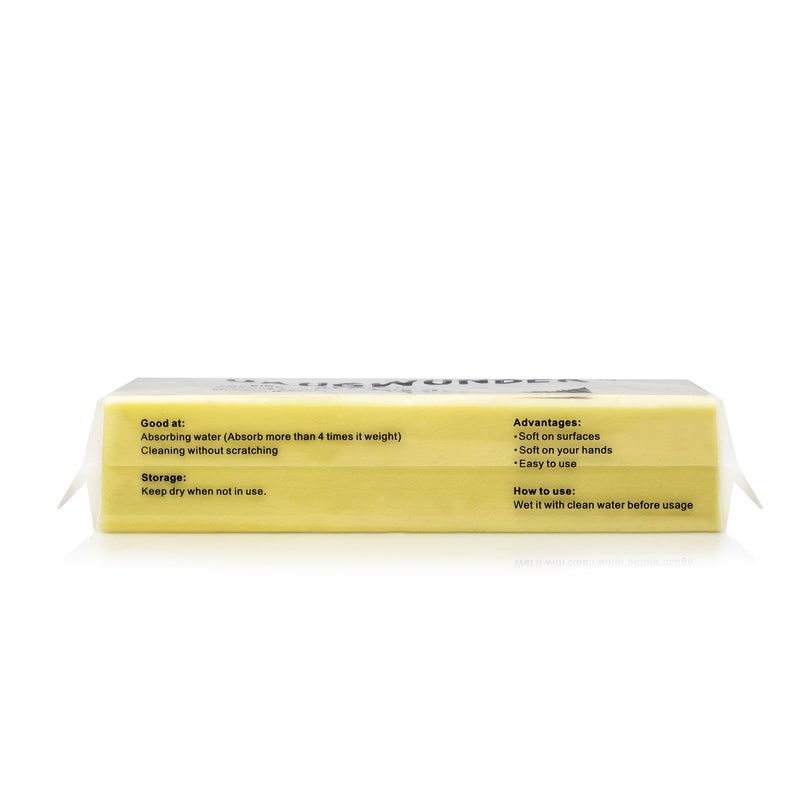 SAUGWUNDER Cleaning Sponge Super Absorbent Water Durable ^~ You Know 17.5Ã—7.5Ã—3.5 cm[6.9 x 3 x 1.38 inches] Use for Household Clean Cars/Boats The dust and Dirt on Furnitures,Bathtubs&etc.(Yellow) - Image 4